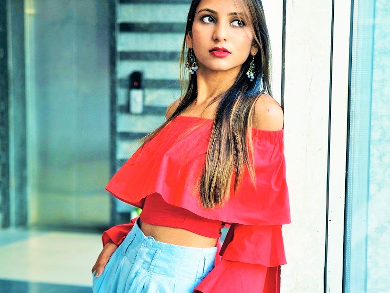 Red Romance with Chambray Culottes